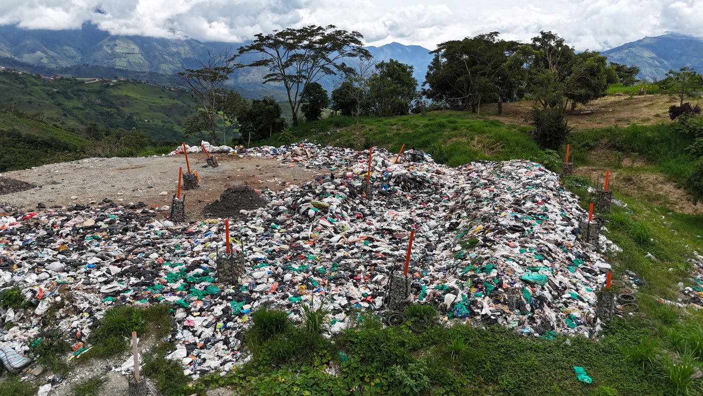 Celda transitoria de residuos en Ituango